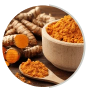 Turmeric root and powder